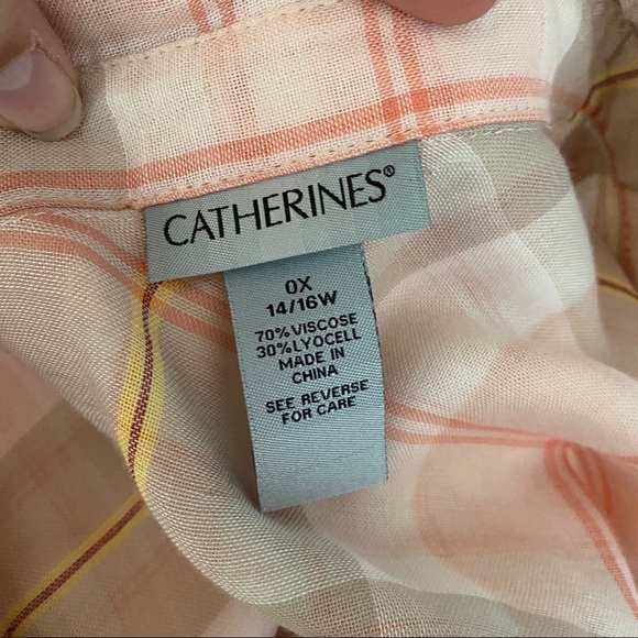 Catherine’s Pink Plaid Button Up Shirt - Picture 7 of 7